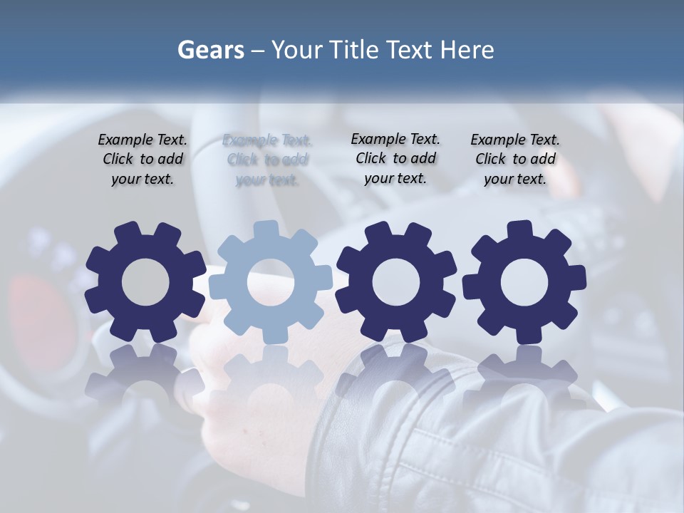 A Person Driving A Car With A Steering Wheel PowerPoint Template