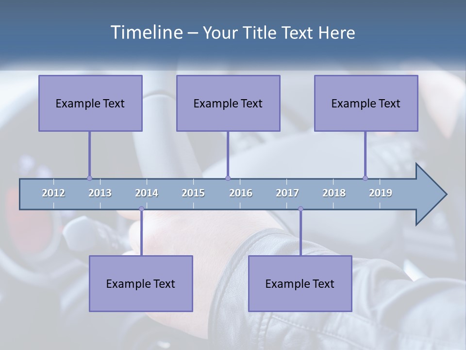 A Person Driving A Car With A Steering Wheel PowerPoint Template