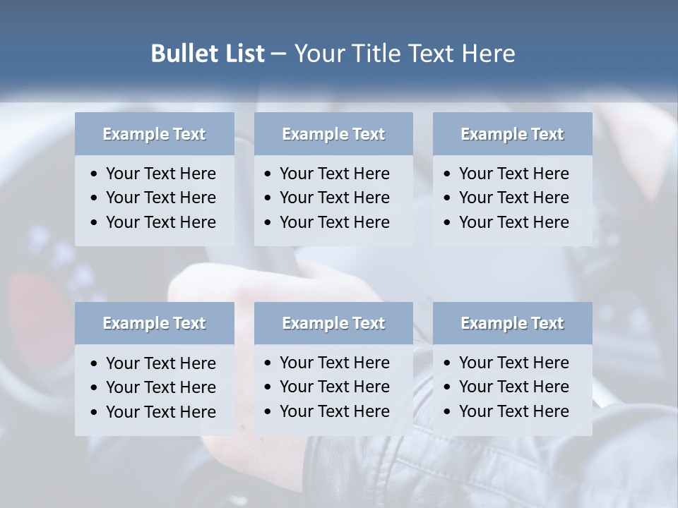 A Person Driving A Car With A Steering Wheel PowerPoint Template