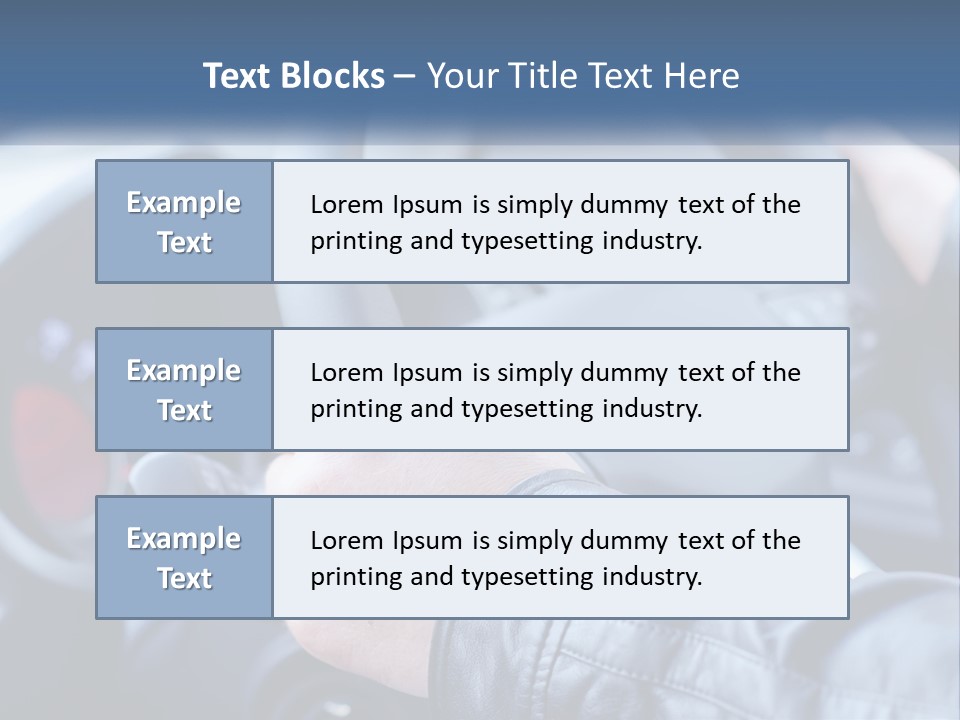 A Person Driving A Car With A Steering Wheel PowerPoint Template