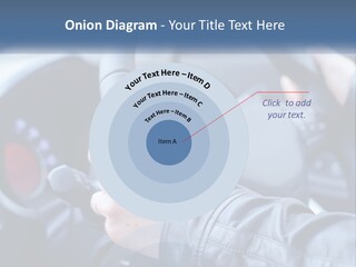 A Person Driving A Car With A Steering Wheel PowerPoint Template