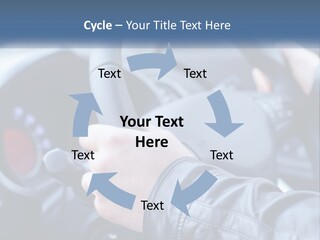 A Person Driving A Car With A Steering Wheel PowerPoint Template