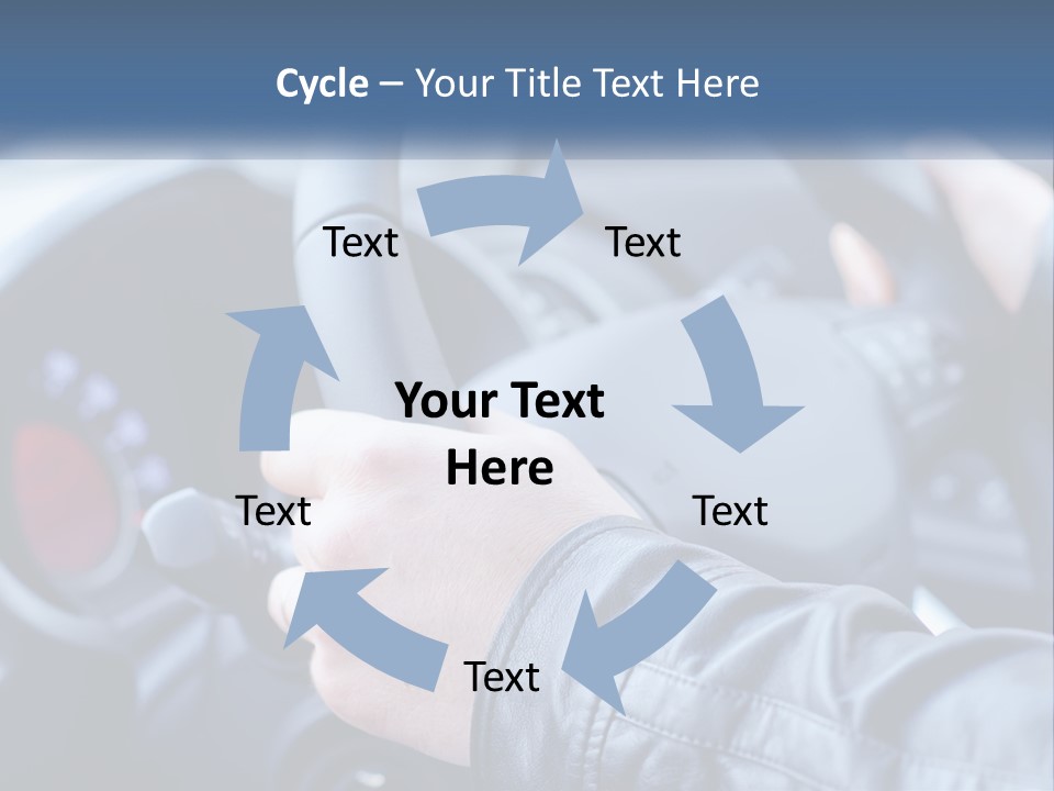 A Person Driving A Car With A Steering Wheel PowerPoint Template