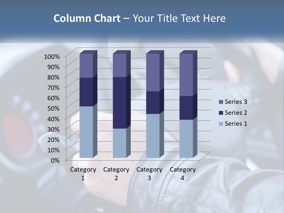 A Person Driving A Car With A Steering Wheel PowerPoint Template