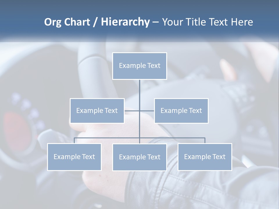 A Person Driving A Car With A Steering Wheel PowerPoint Template