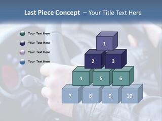 A Person Driving A Car With A Steering Wheel PowerPoint Template