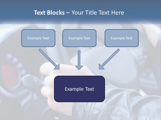 A Person Driving A Car With A Steering Wheel PowerPoint Template