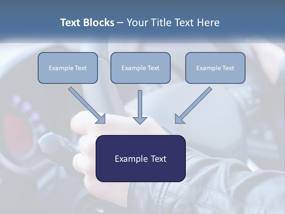 A Person Driving A Car With A Steering Wheel PowerPoint Template