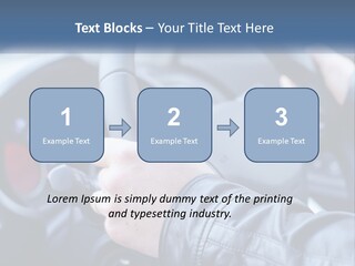 A Person Driving A Car With A Steering Wheel PowerPoint Template