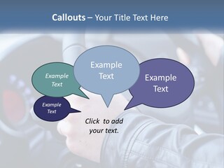A Person Driving A Car With A Steering Wheel PowerPoint Template