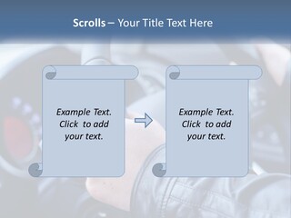 A Person Driving A Car With A Steering Wheel PowerPoint Template