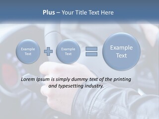 A Person Driving A Car With A Steering Wheel PowerPoint Template