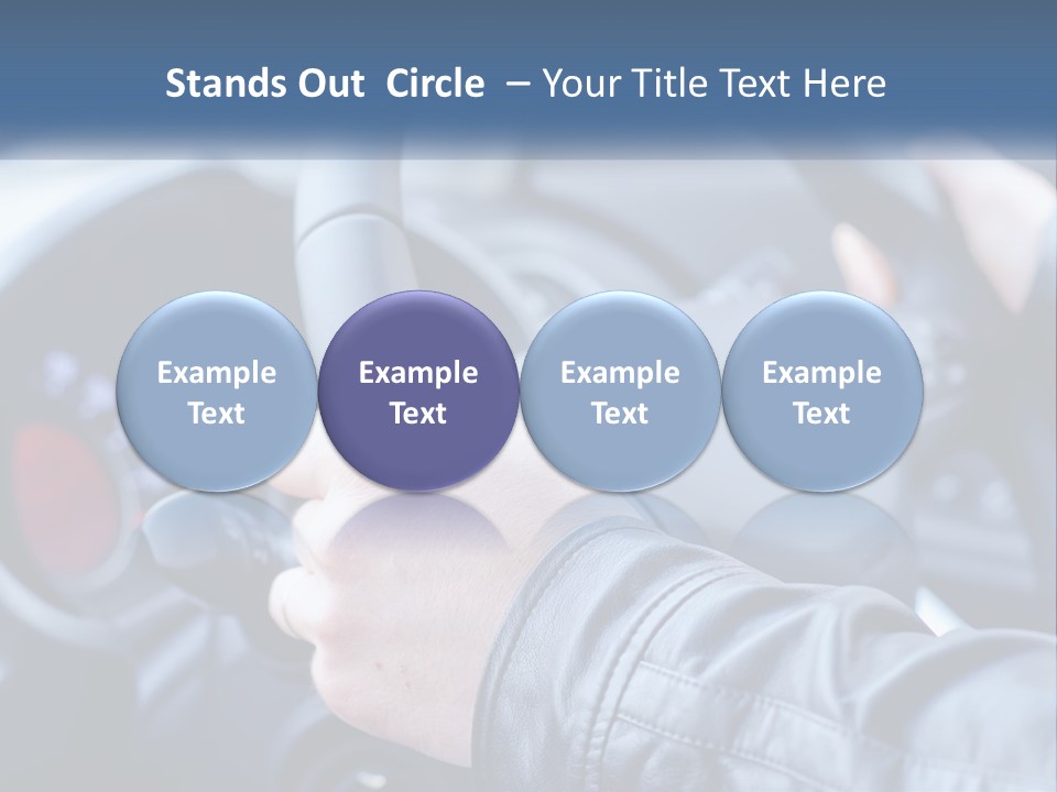 A Person Driving A Car With A Steering Wheel PowerPoint Template