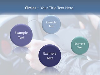 A Person Driving A Car With A Steering Wheel PowerPoint Template