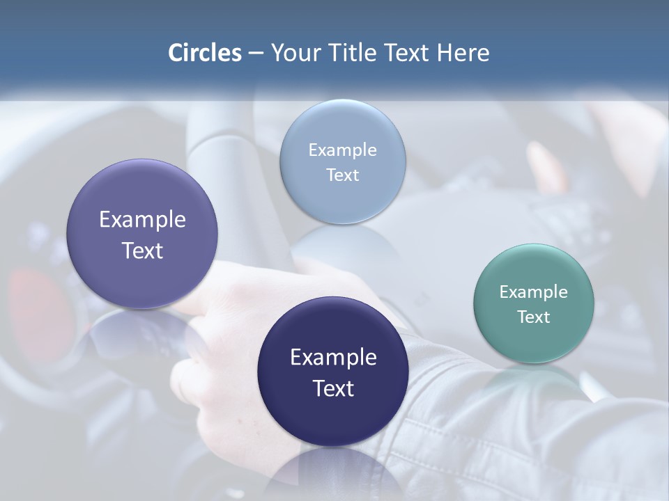 A Person Driving A Car With A Steering Wheel PowerPoint Template
