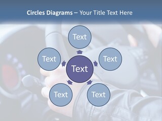 A Person Driving A Car With A Steering Wheel PowerPoint Template
