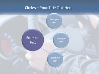 A Person Driving A Car With A Steering Wheel PowerPoint Template