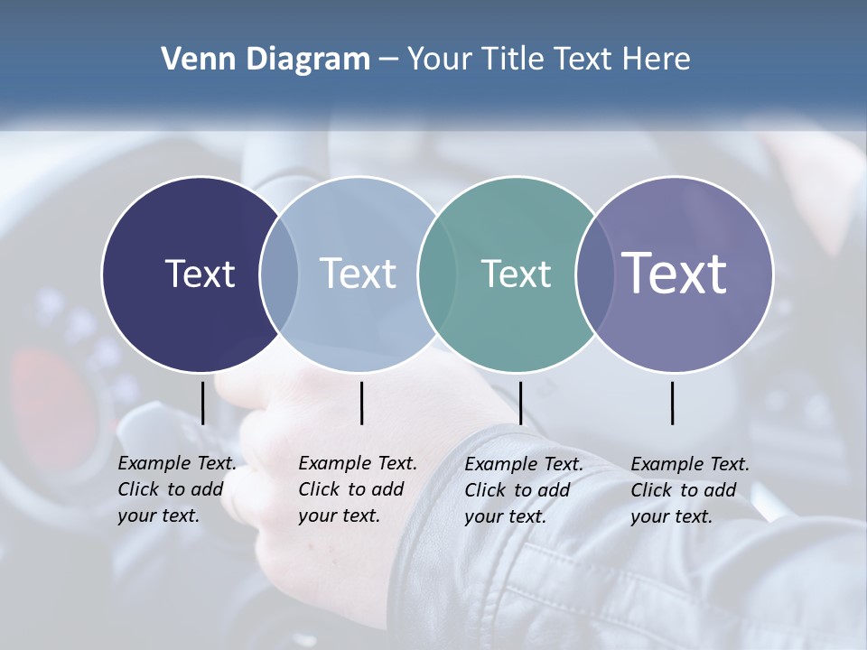 A Person Driving A Car With A Steering Wheel PowerPoint Template