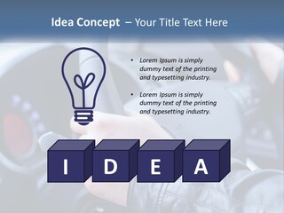 A Person Driving A Car With A Steering Wheel PowerPoint Template