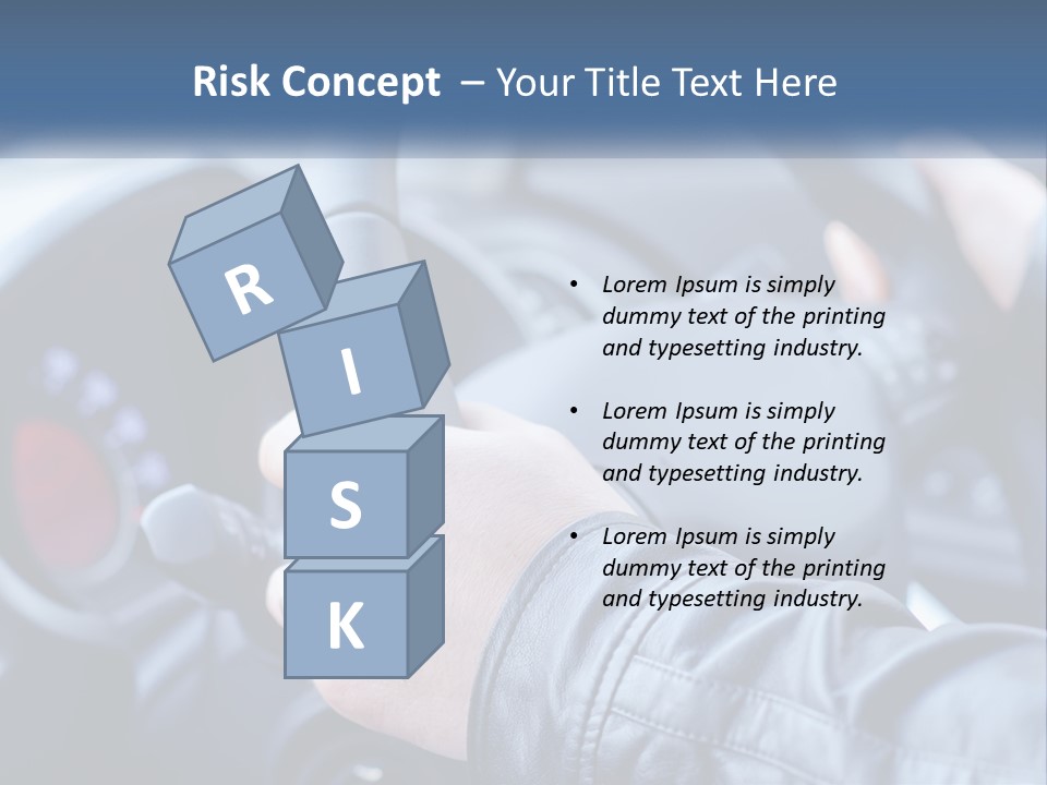 A Person Driving A Car With A Steering Wheel PowerPoint Template