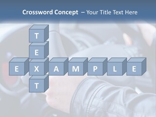 A Person Driving A Car With A Steering Wheel PowerPoint Template