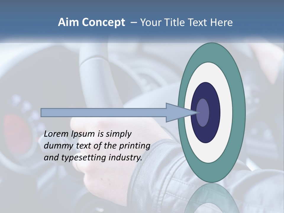 A Person Driving A Car With A Steering Wheel PowerPoint Template