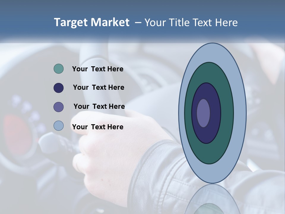 A Person Driving A Car With A Steering Wheel PowerPoint Template