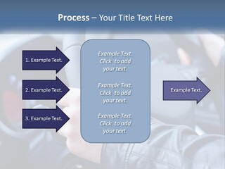 A Person Driving A Car With A Steering Wheel PowerPoint Template