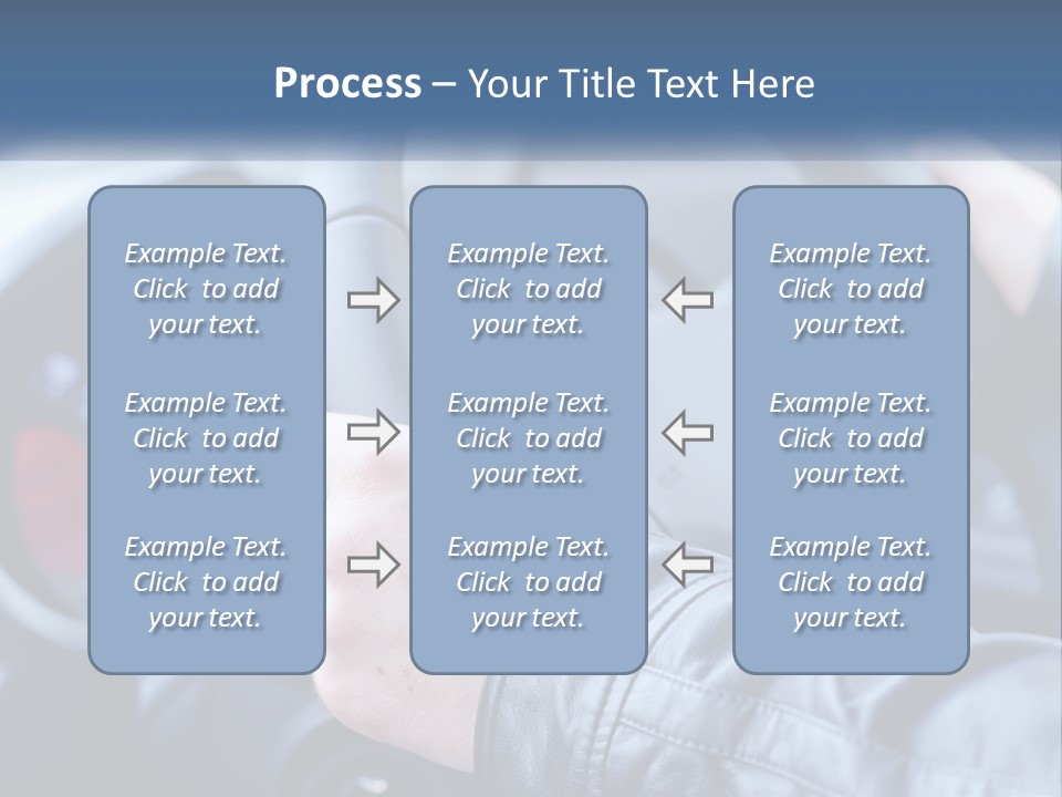 A Person Driving A Car With A Steering Wheel PowerPoint Template