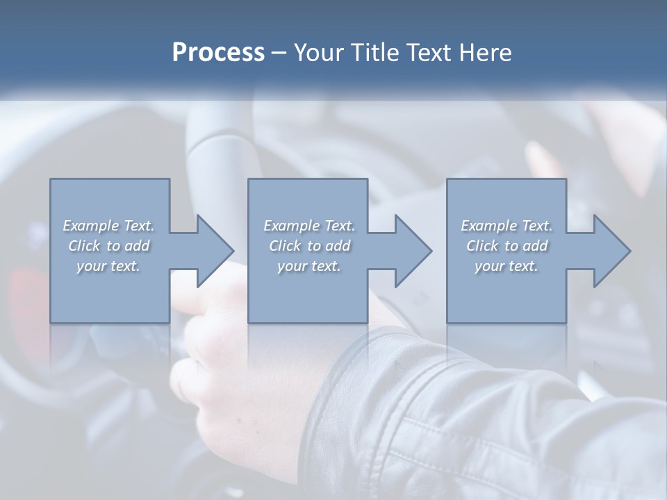 A Person Driving A Car With A Steering Wheel PowerPoint Template