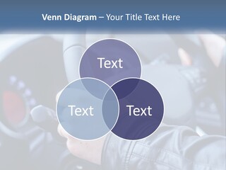 A Person Driving A Car With A Steering Wheel PowerPoint Template