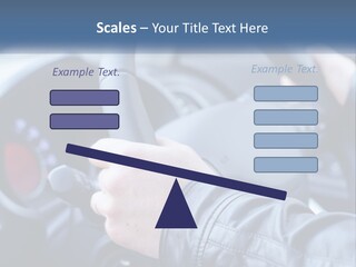 A Person Driving A Car With A Steering Wheel PowerPoint Template