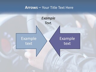 A Person Driving A Car With A Steering Wheel PowerPoint Template