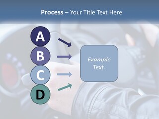 A Person Driving A Car With A Steering Wheel PowerPoint Template