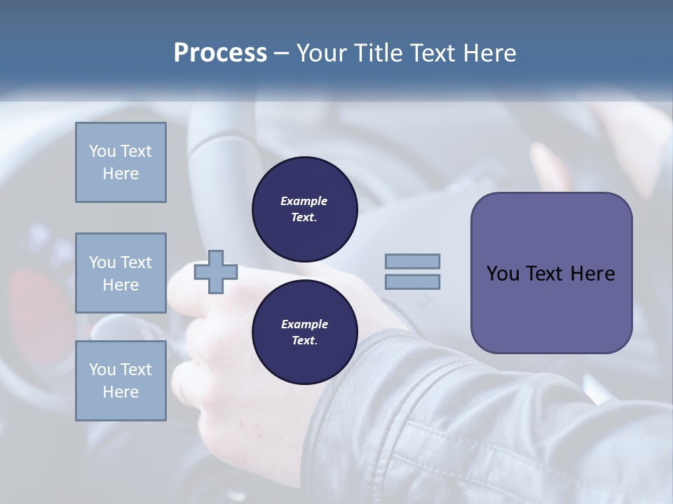 A Person Driving A Car With A Steering Wheel PowerPoint Template