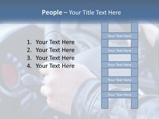 A Person Driving A Car With A Steering Wheel PowerPoint Template