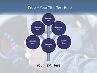 A Person Driving A Car With A Steering Wheel PowerPoint Template