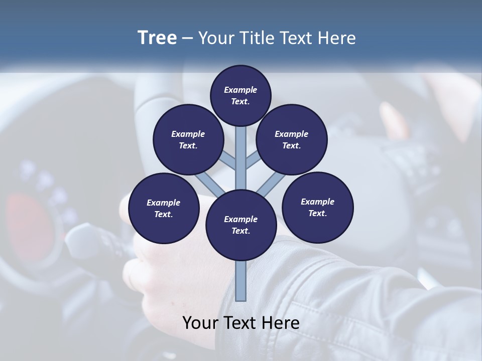 A Person Driving A Car With A Steering Wheel PowerPoint Template
