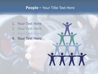 A Person Driving A Car With A Steering Wheel PowerPoint Template