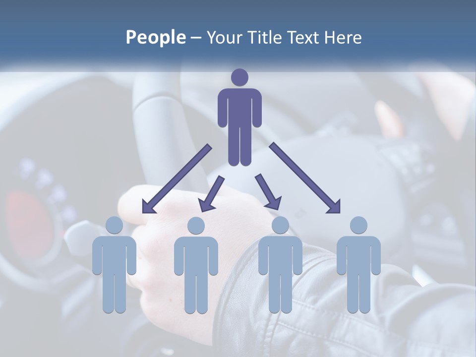 A Person Driving A Car With A Steering Wheel PowerPoint Template