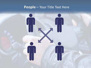 A Person Driving A Car With A Steering Wheel PowerPoint Template