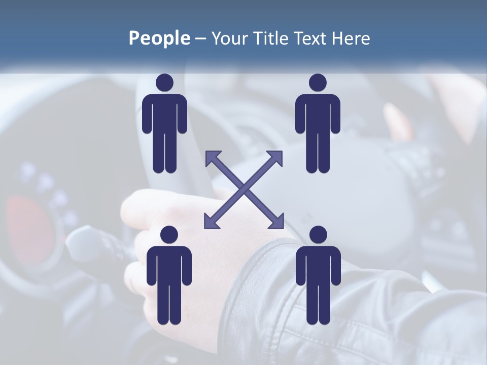 A Person Driving A Car With A Steering Wheel PowerPoint Template