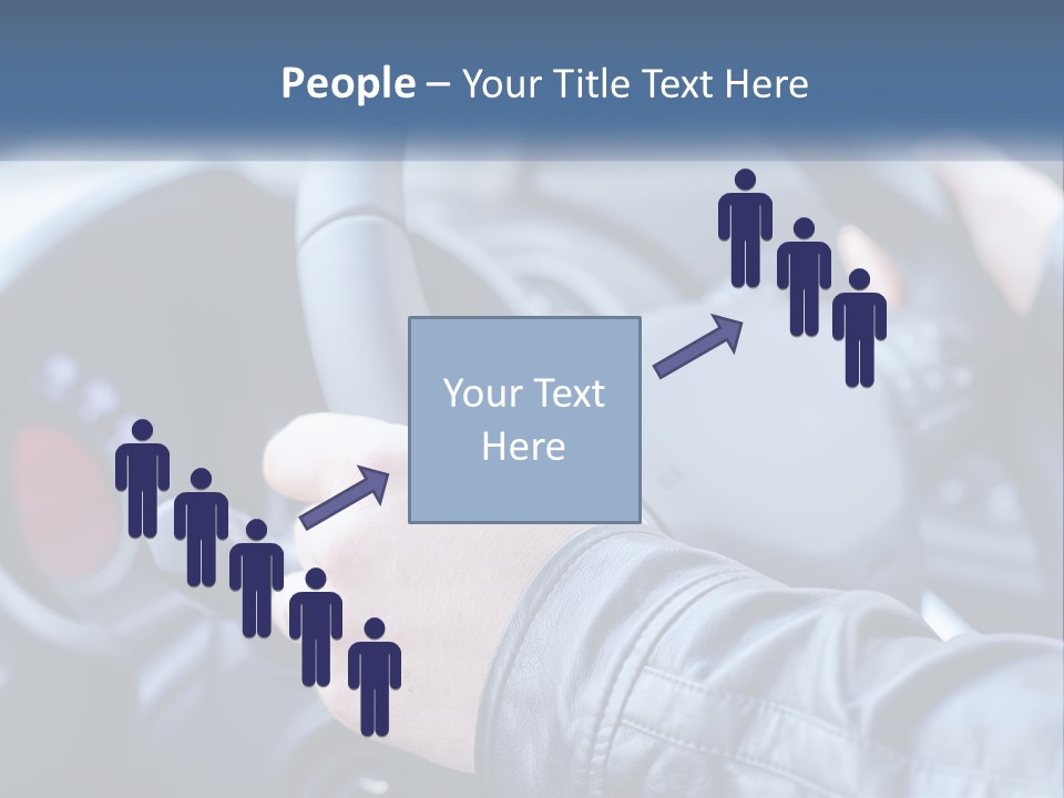 A Person Driving A Car With A Steering Wheel PowerPoint Template