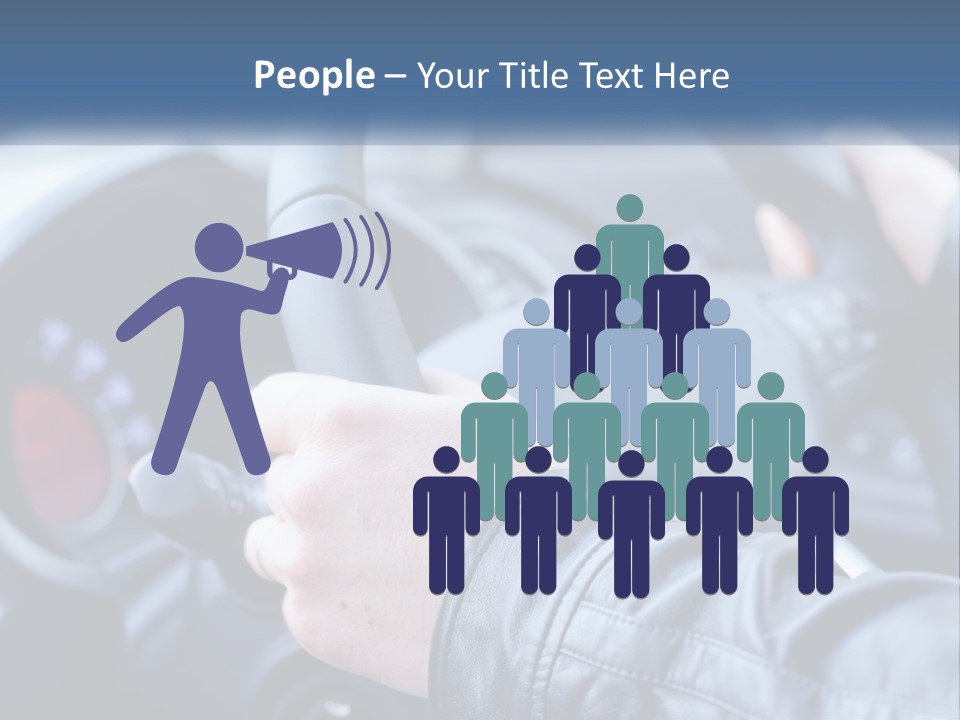 A Person Driving A Car With A Steering Wheel PowerPoint Template