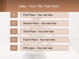 A Woman Standing On A Bed Holding Her Stomach PowerPoint Template