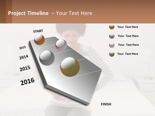 A Woman Standing On A Bed Holding Her Stomach PowerPoint Template