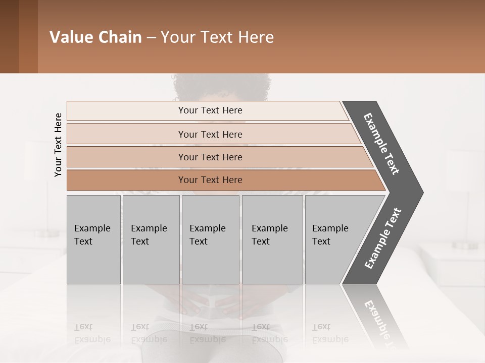 A Woman Standing On A Bed Holding Her Stomach PowerPoint Template