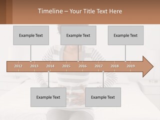 A Woman Standing On A Bed Holding Her Stomach PowerPoint Template
