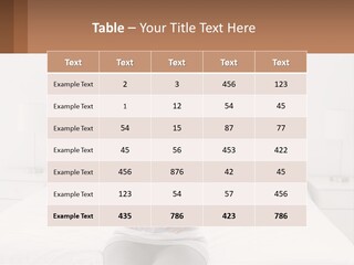 A Woman Standing On A Bed Holding Her Stomach PowerPoint Template