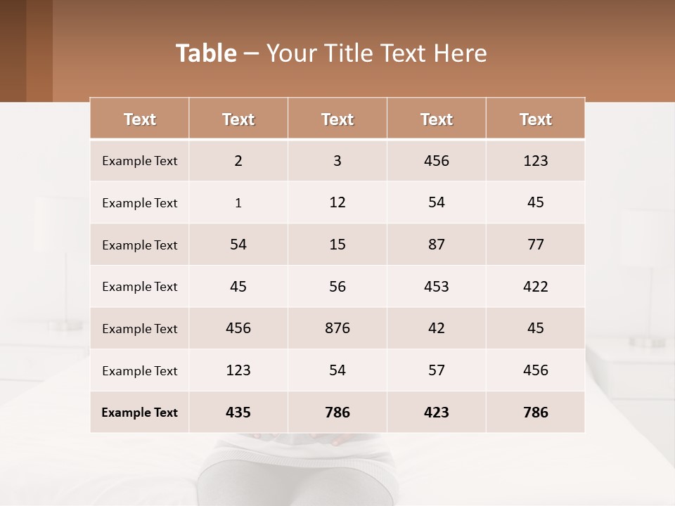 A Woman Standing On A Bed Holding Her Stomach PowerPoint Template